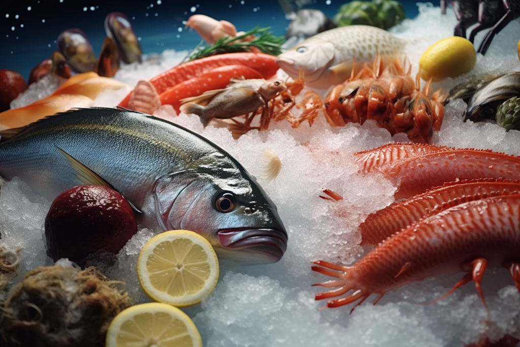 Frozen seafood packaging cartons